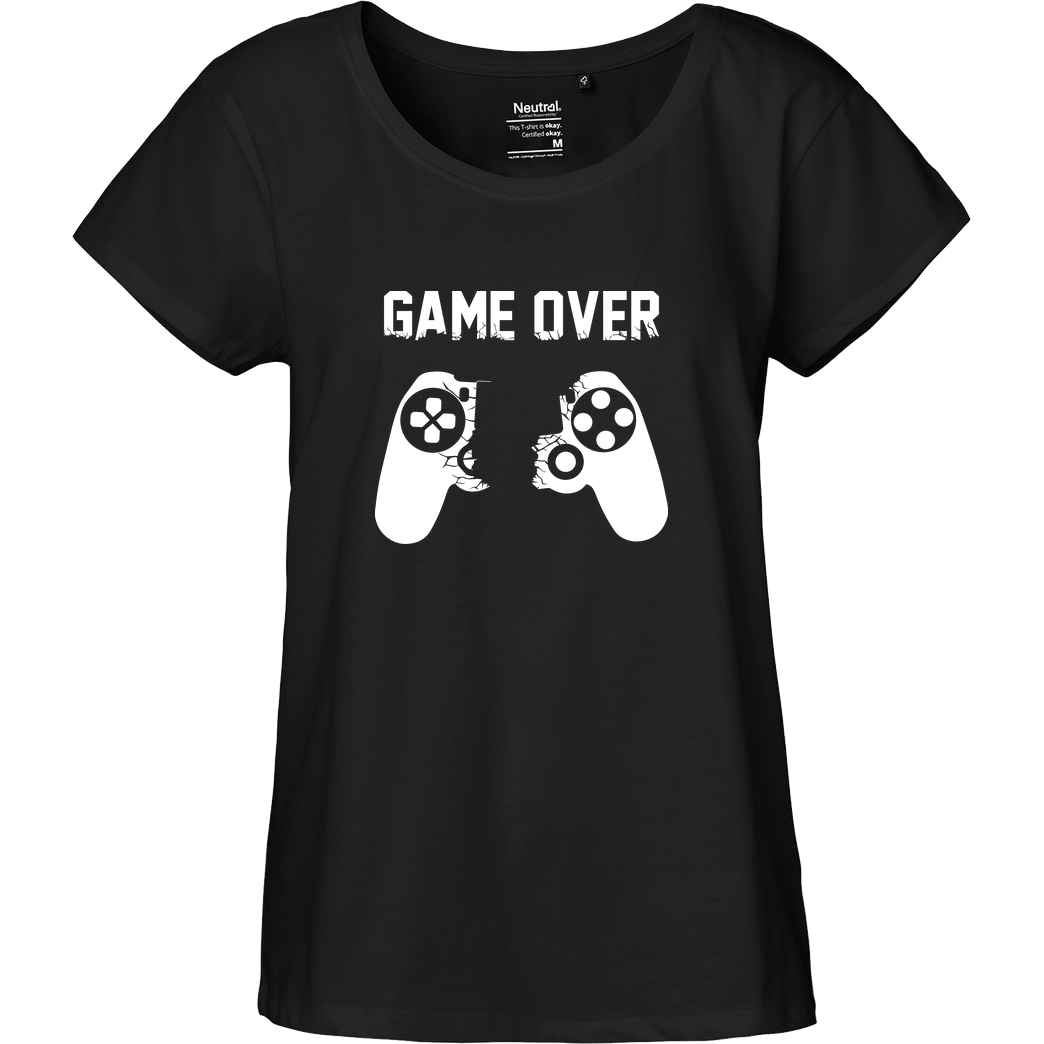 bjin94 Game Over v1 T-Shirt Fairtrade Loose Fit Girlie - black