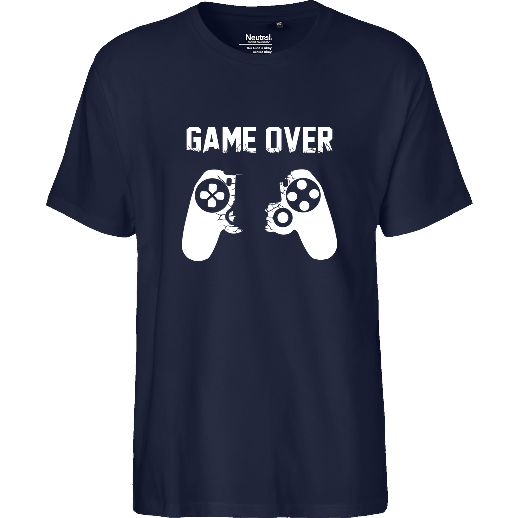 bjin94 Game Over v1 T-Shirt Fairtrade T-Shirt - navy