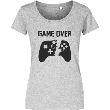 Game Over v2 Girlshirt heather grey