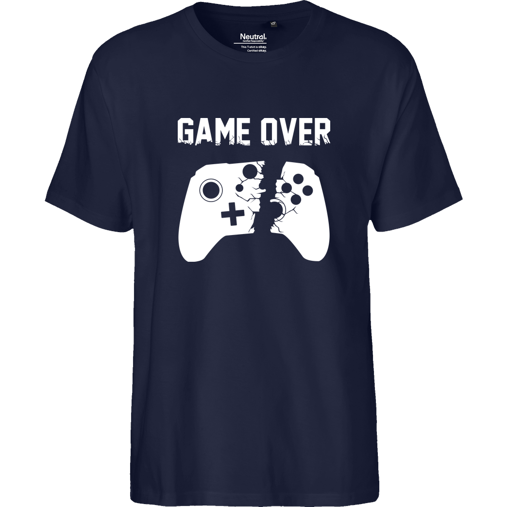 bjin94 Game Over v2 T-Shirt Fairtrade T-Shirt - navy
