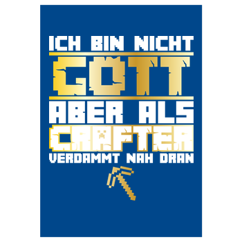 Gamer Gott - MC Edition Art Print blue