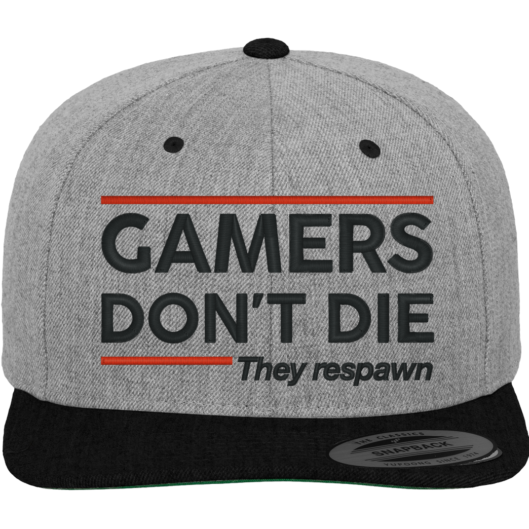 bjin94 Gamers don't Die Cap Cap Cap heather grey/black