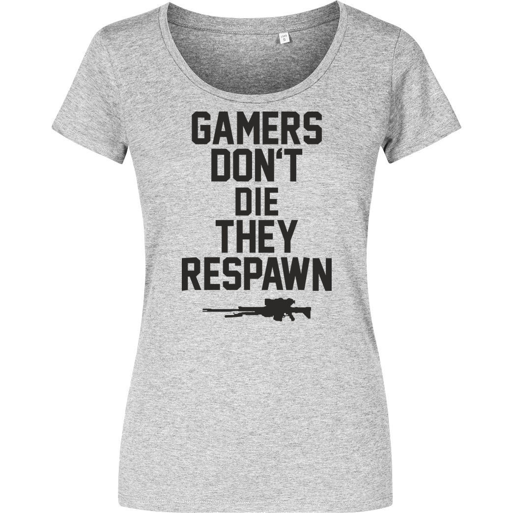 bjin94 Gamers don't die T-Shirt Girlshirt heather grey