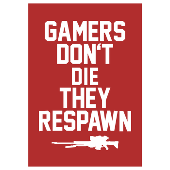 Gamers don't die Art Print red