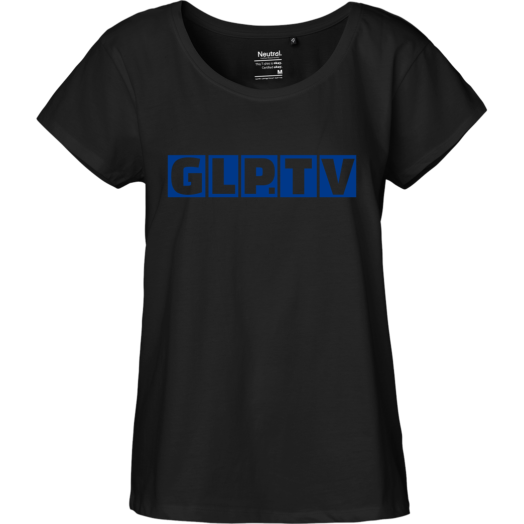 GermanLetsPlay GLP - GLP.TV royal T-Shirt Fairtrade Loose Fit Girlie - black