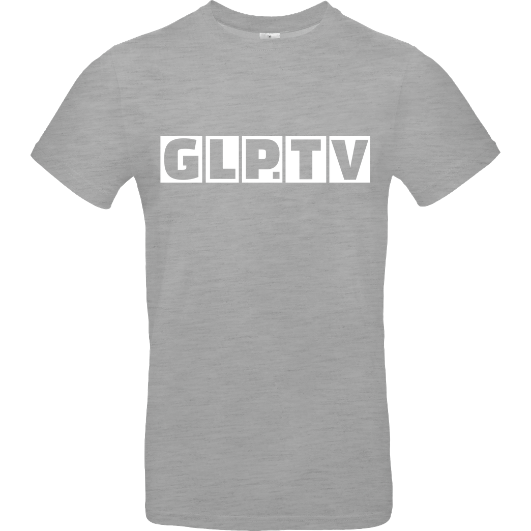 GermanLetsPlay GLP - GLP.TV white T-Shirt B&C EXACT 190 - heather grey