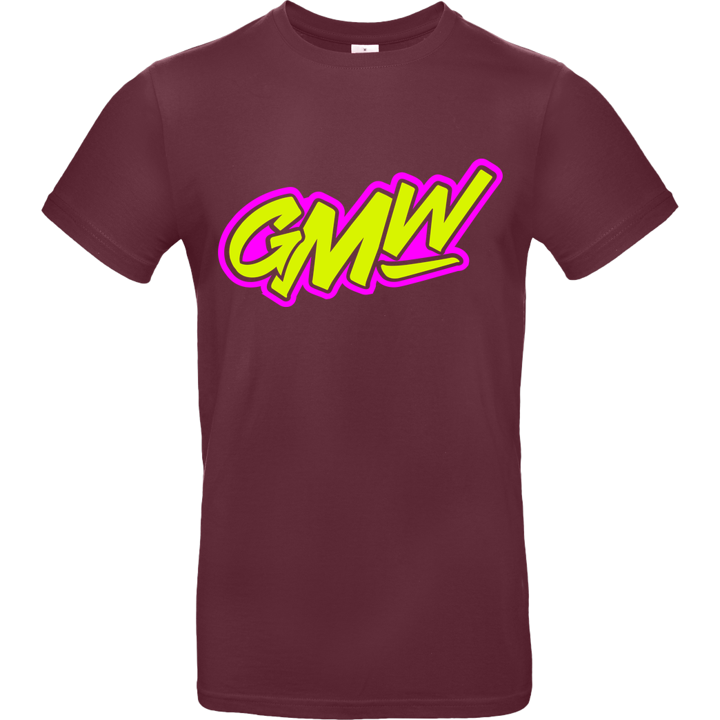 None GMW - GMW two colored Logo T-Shirt B&C EXACT 190 - Burgundy