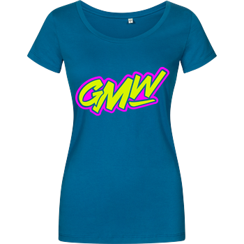 GMW - GMW two colored Logo Girlshirt petrol