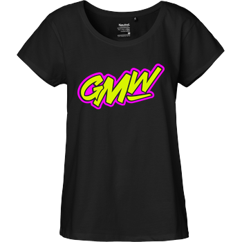 GMW - GMW two colored Logo Fairtrade Loose Fit Girlie - black
