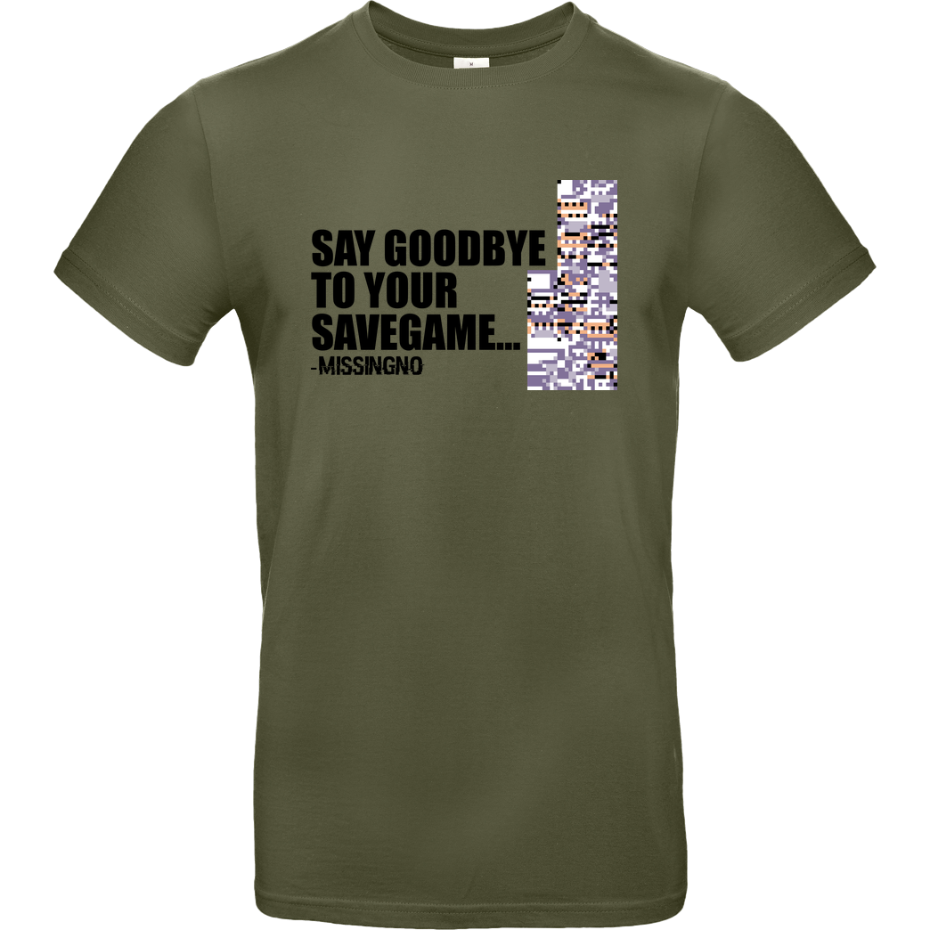 IamHaRa Goodbye Savegame T-Shirt B&C EXACT 190 - Khaki