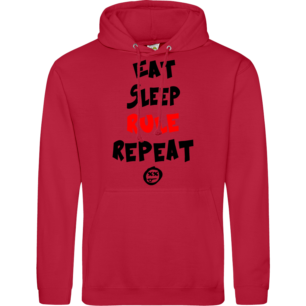 hallodri Hallodri - Eat Sleep Rule Repeat Sweatshirt JH Hoodie - red