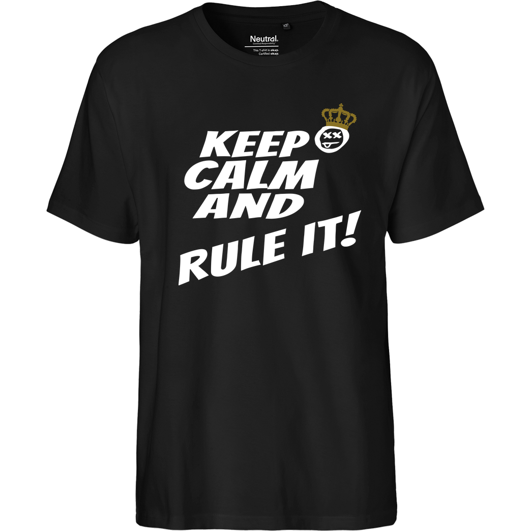 hallodri Hallodri - Keep Calm and Rule It! T-Shirt Fairtrade T-Shirt - black