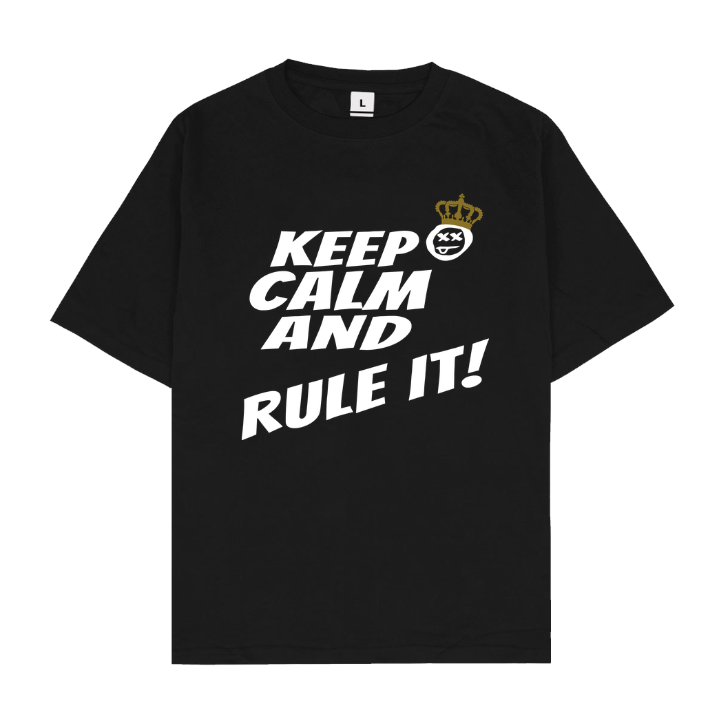 hallodri Hallodri - Keep Calm and Rule It! T-Shirt Oversize T-Shirt - Black