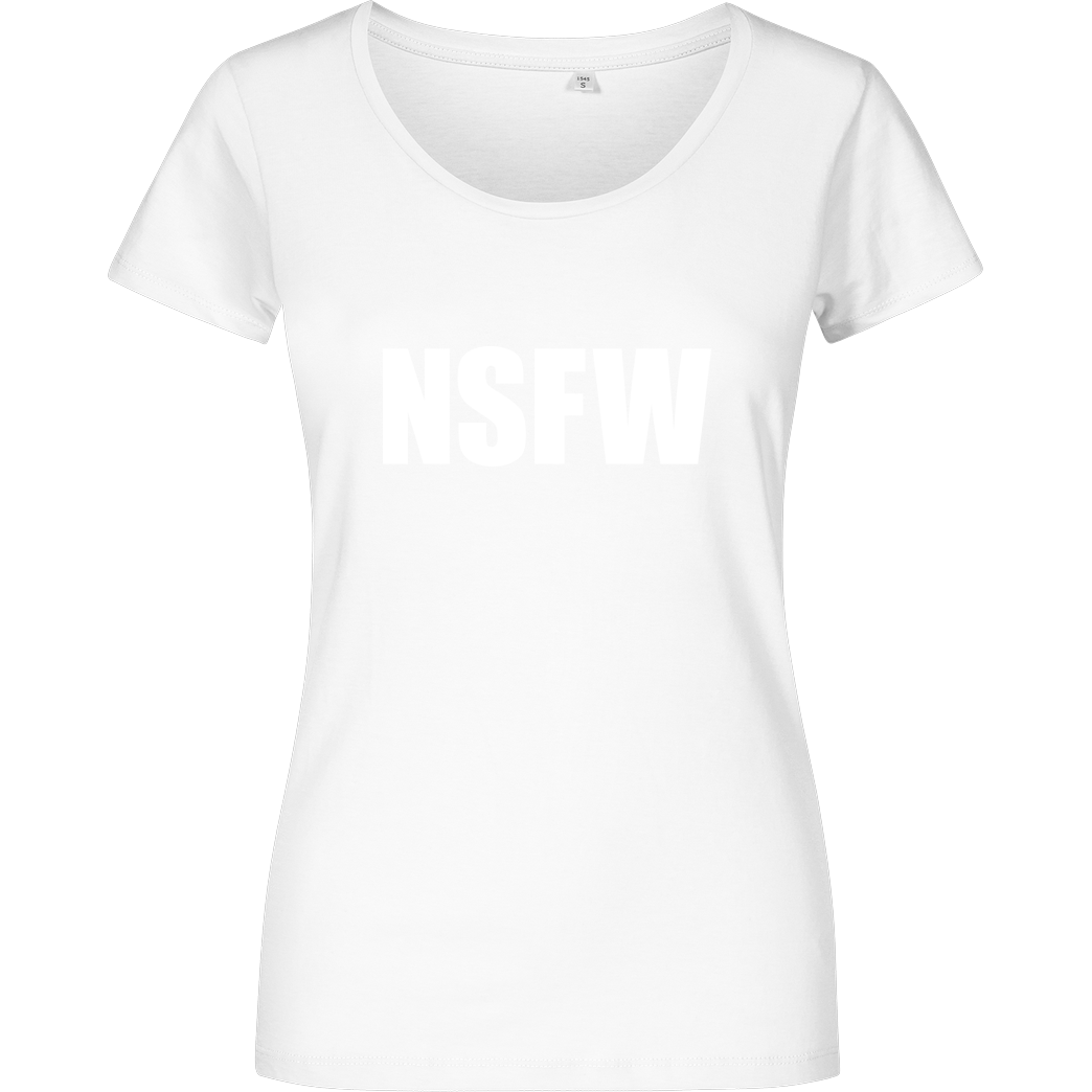 None NSFW T-Shirt Girlshirt weiss