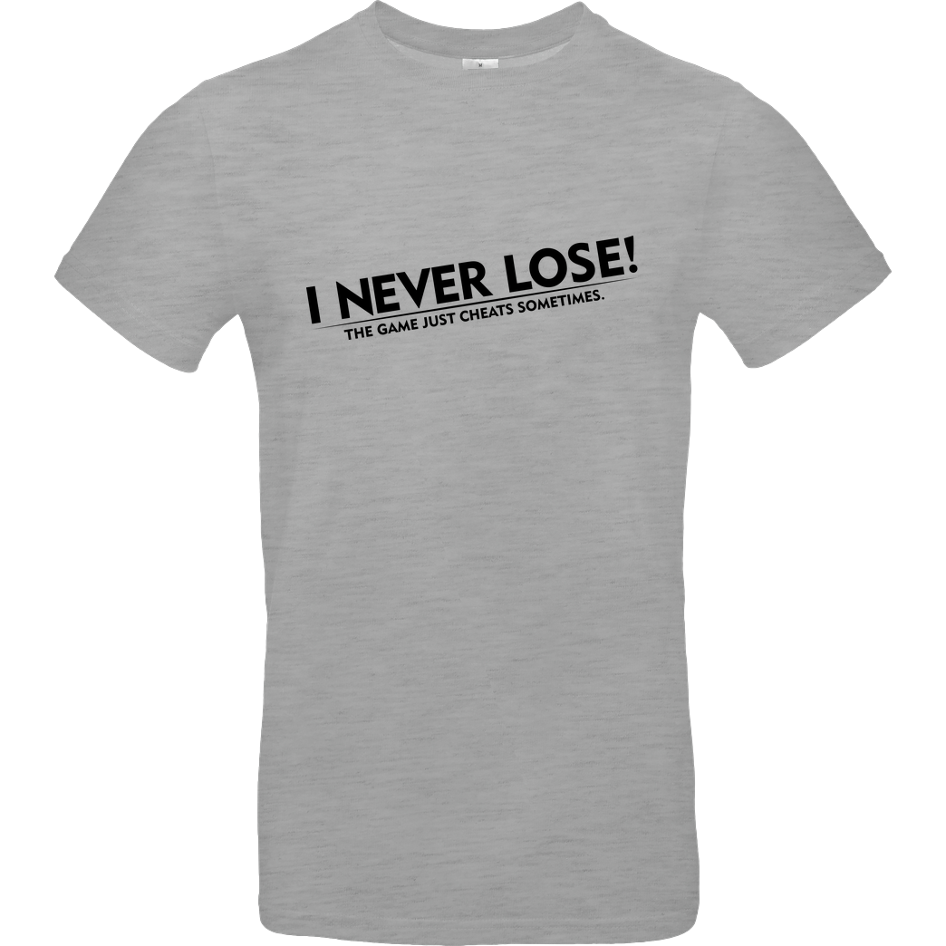 IamHaRa I Never Lose T-Shirt B&C EXACT 190 - heather grey