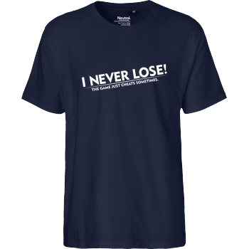 I Never Lose Fairtrade T-Shirt - navy