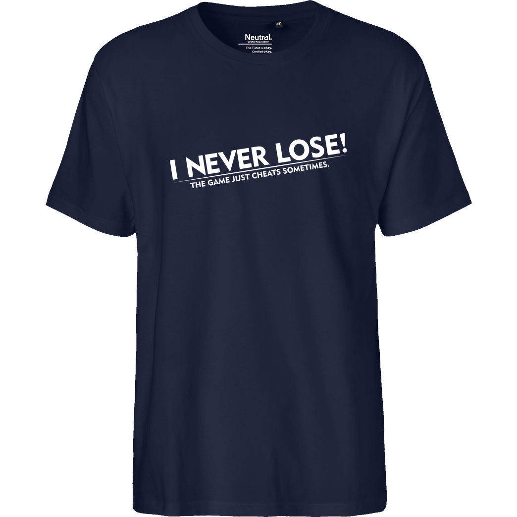 IamHaRa I Never Lose T-Shirt Fairtrade T-Shirt - navy