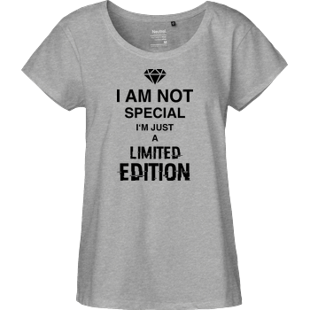 I'm not Special Fairtrade Loose Fit Girlie - heather grey