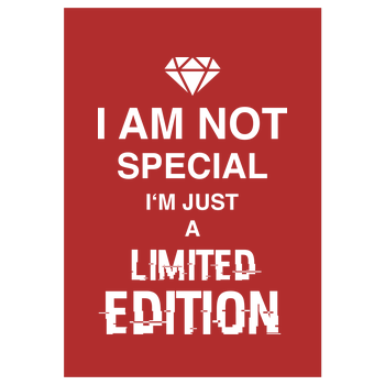 I'm not Special Art Print red