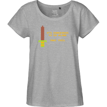 It's Dangerous to Go Alone Fairtrade Loose Fit Girlie - heather grey