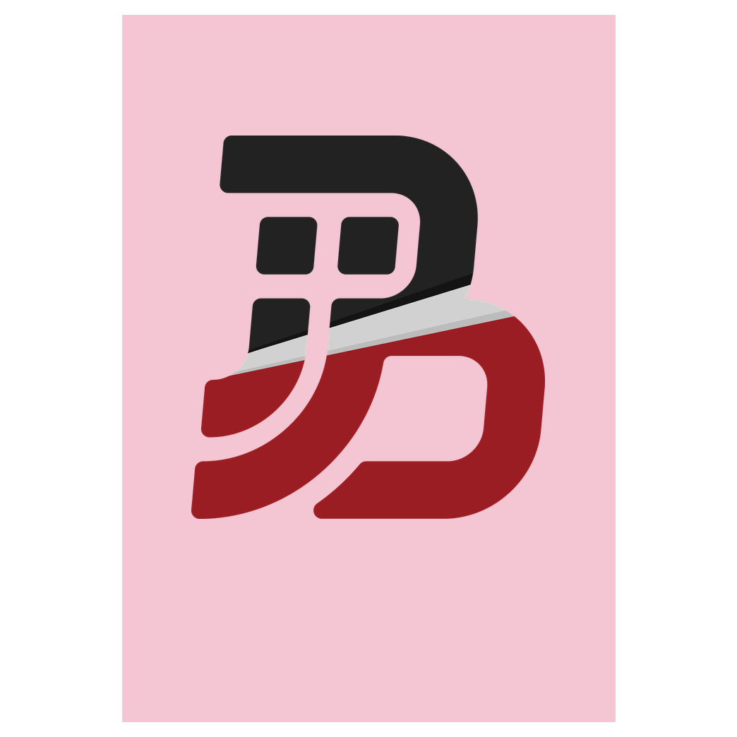 JJB JJB - Colored Logo Druck Art Print pink