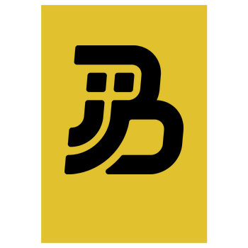 JJB - Plain Logo Art Print yellow
