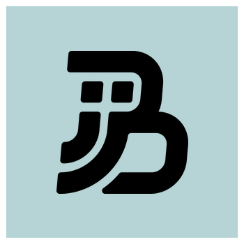 JJB - Plain Logo Art Print Square mint