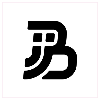 JJB - Plain Logo Art Print Square white