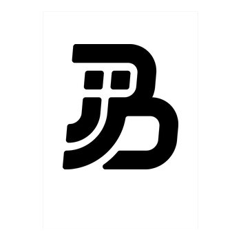 JJB - Plain Logo Kunstdruck weiss