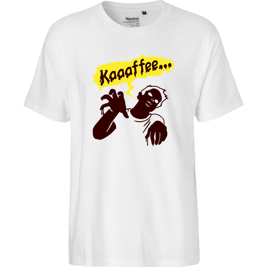 Kopfzirkus Coffee Zombie T-Shirt Fairtrade T-Shirt - white