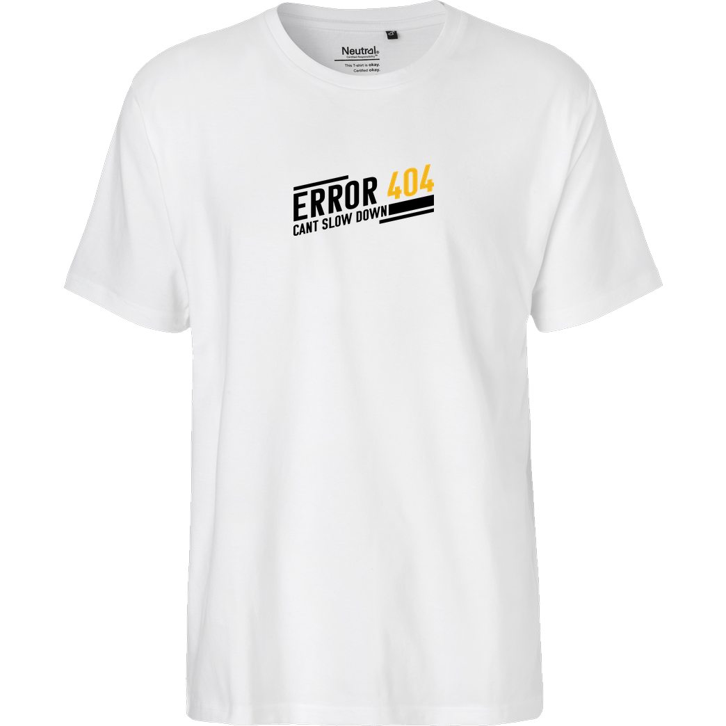 KawaQue KawaQue - Error 404 T-Shirt Fairtrade T-Shirt - white