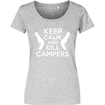 Keep Calm and Kill Campers Girlshirt heather grey