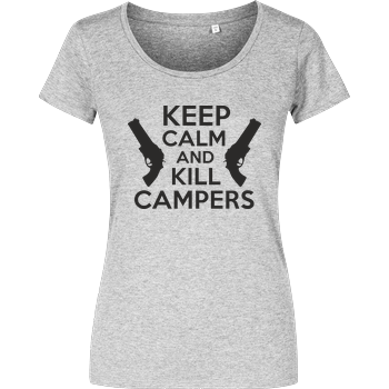 Keep Calm and Kill Campers Girlshirt heather grey