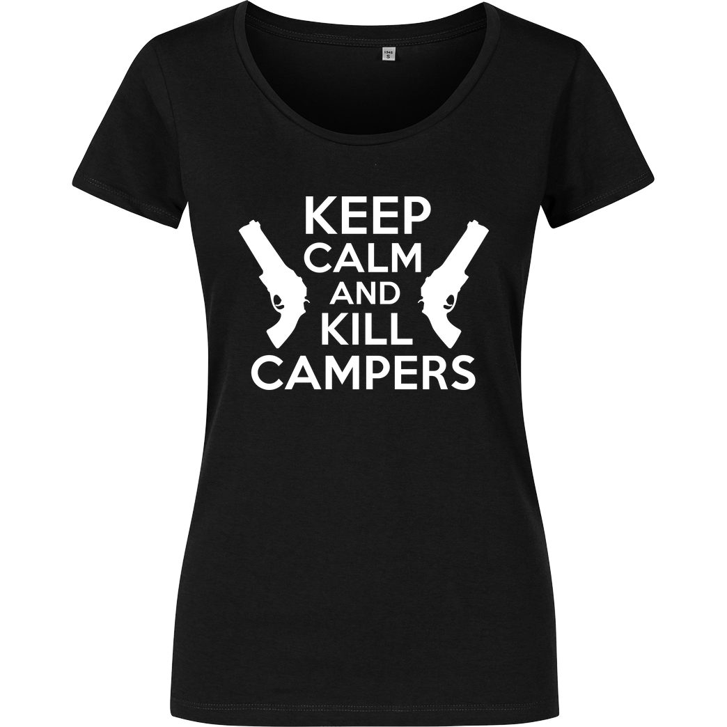 bjin94 Keep Calm and Kill Campers T-Shirt Girlshirt schwarz