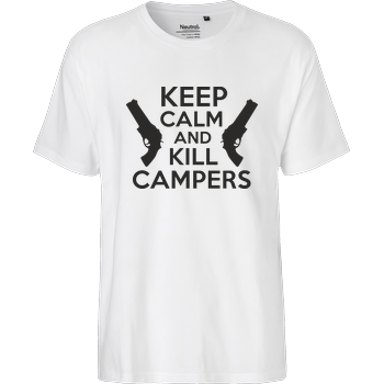 Keep Calm and Kill Campers Fairtrade T-Shirt - white
