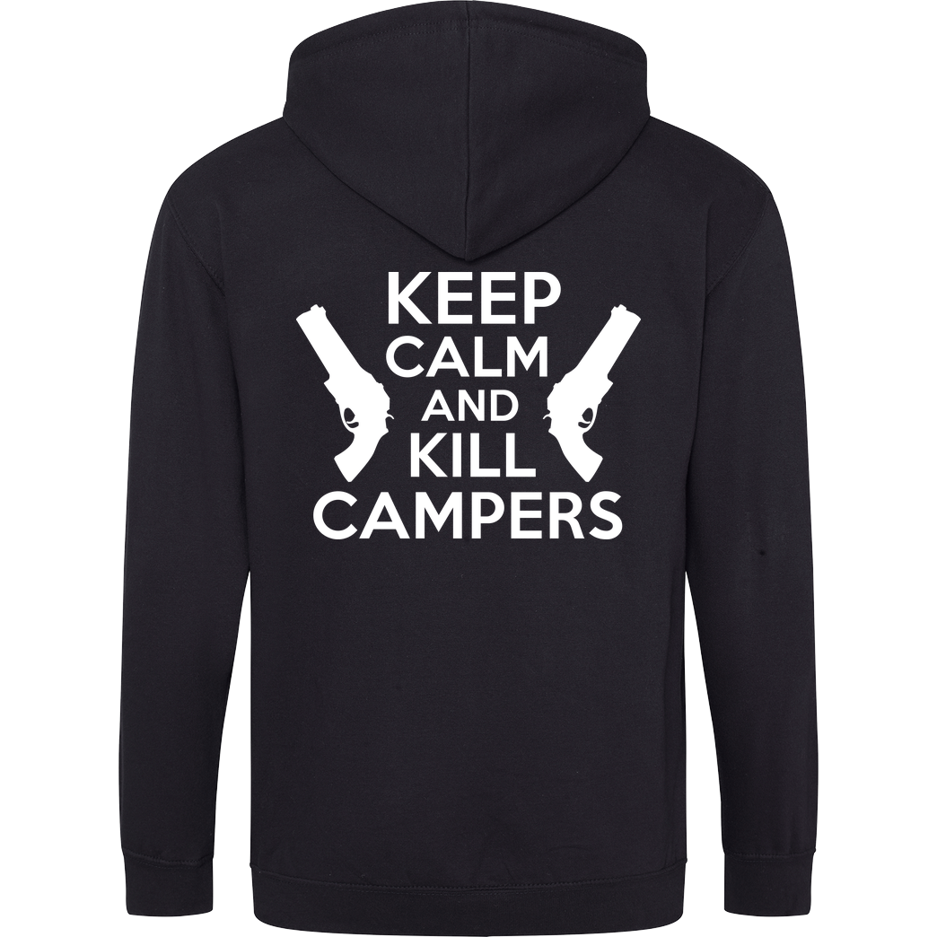 bjin94 Keep Calm and Kill Campers Sweatshirt Hoodiejacke schwarz