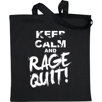 Keep Calm and RAGE QUIT! Bag Black