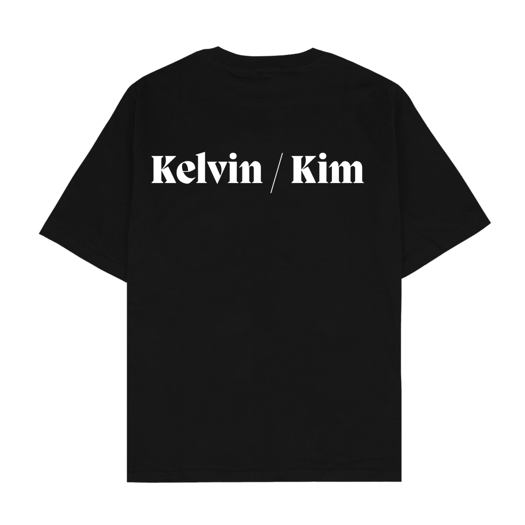 Kelvin und Marvin Kelvin und Kim - Ganz Sanft (Pocket) T-Shirt Oversize T-Shirt - Black