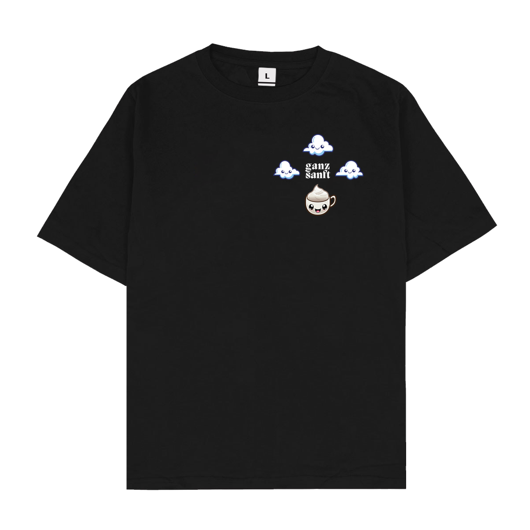 Kelvin und Marvin Kelvin und Kim - Ganz Sanft (Pocket) T-Shirt Oversize T-Shirt - Black