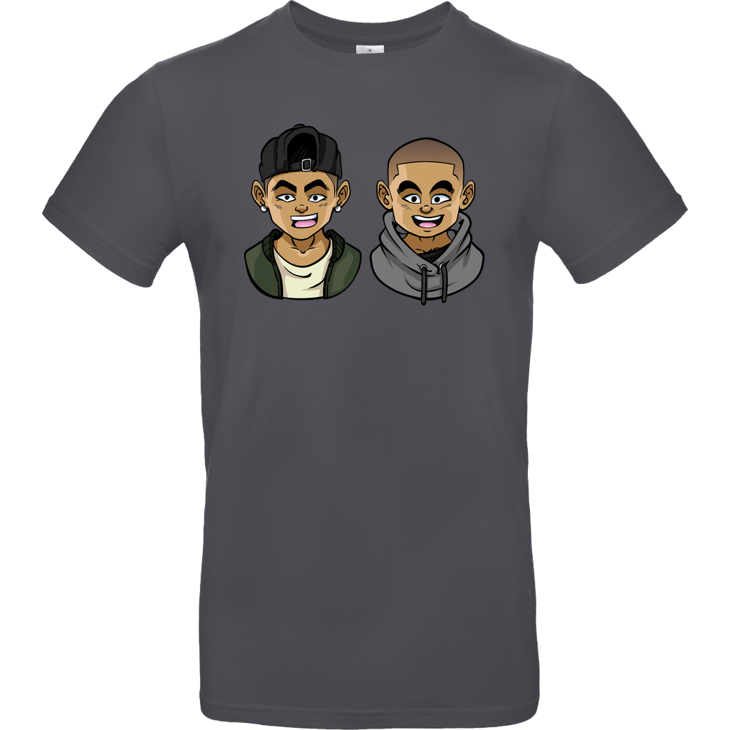 Kelvin und Marvin Kelvin und Marvin - Character T-Shirt B&C EXACT 190 - Dark Grey