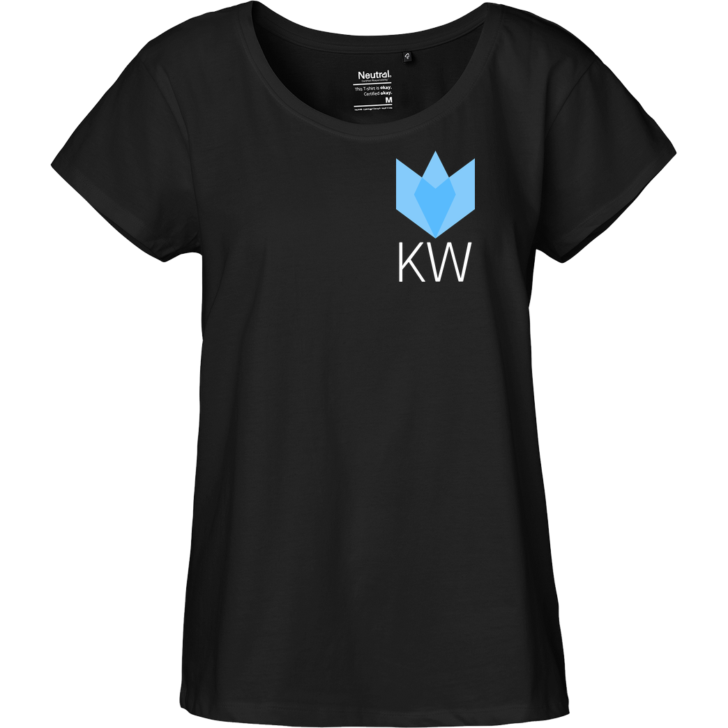 KLAERWERK Community Klaerwerk Community - KW T-Shirt Fairtrade Loose Fit Girlie - black