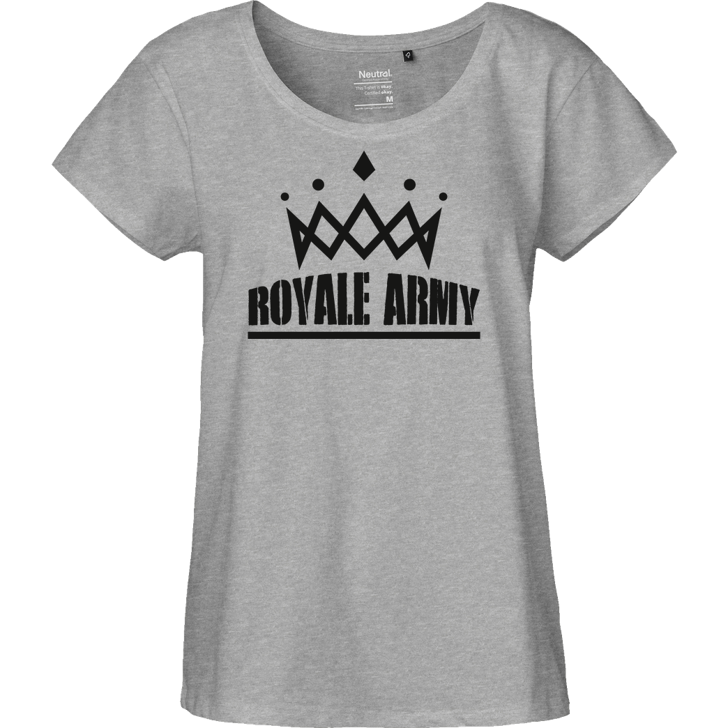 Krench Royale Krench - Royale Army T-Shirt Fairtrade Loose Fit Girlie - heather grey