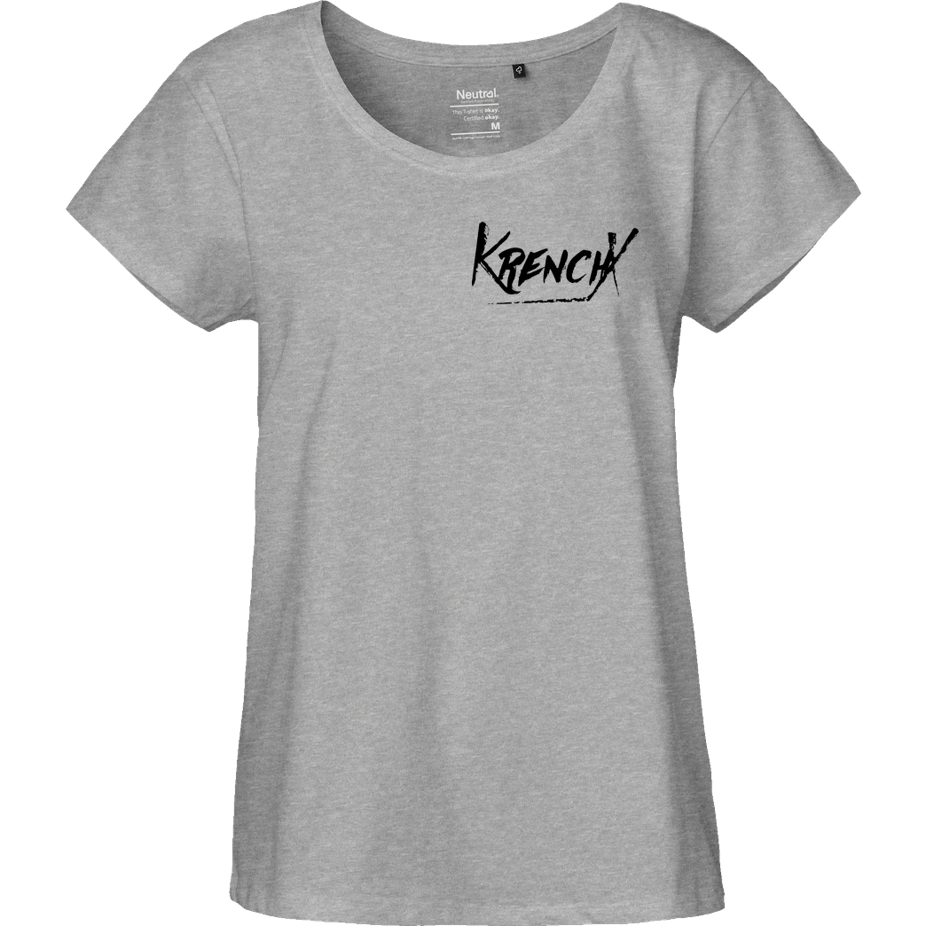 Krench Royale Krencho - KrenchX T-Shirt Fairtrade Loose Fit Girlie - heather grey