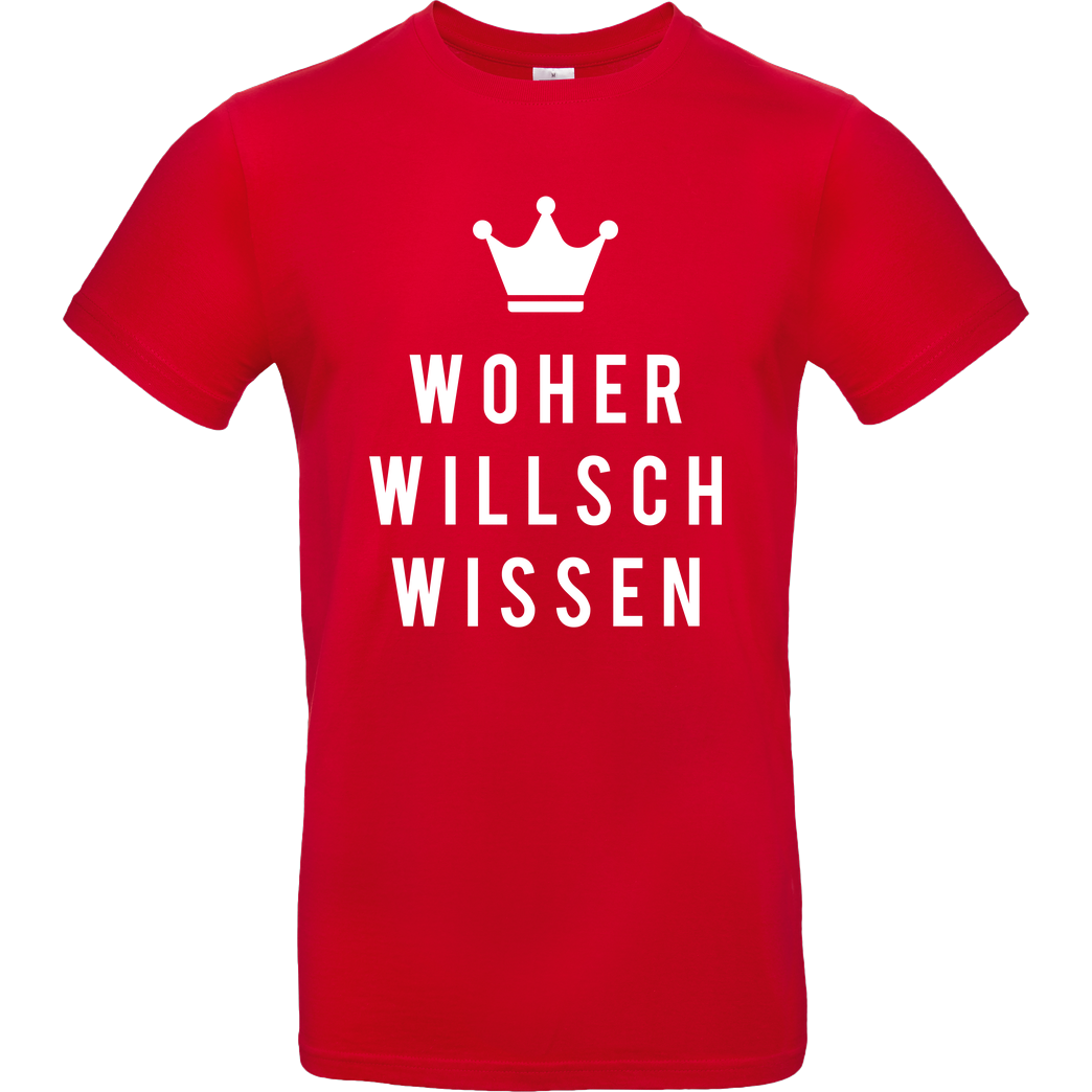 Krench Royale Krencho - Woher willsch wissen T-Shirt B&C EXACT 190 - Red