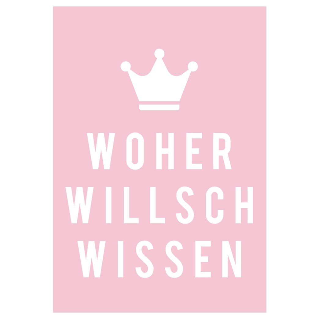 Krench Royale Krencho - Woher willsch wissen Druck Art Print pink