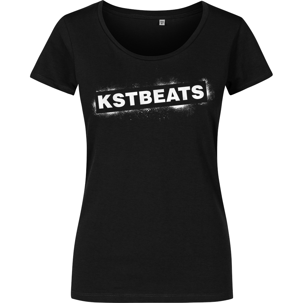 KsTBeats KsTBeats - Splatter T-Shirt Girlshirt schwarz