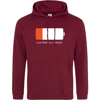 Low Battery Lifestyle JH Hoodie - Bordeaux