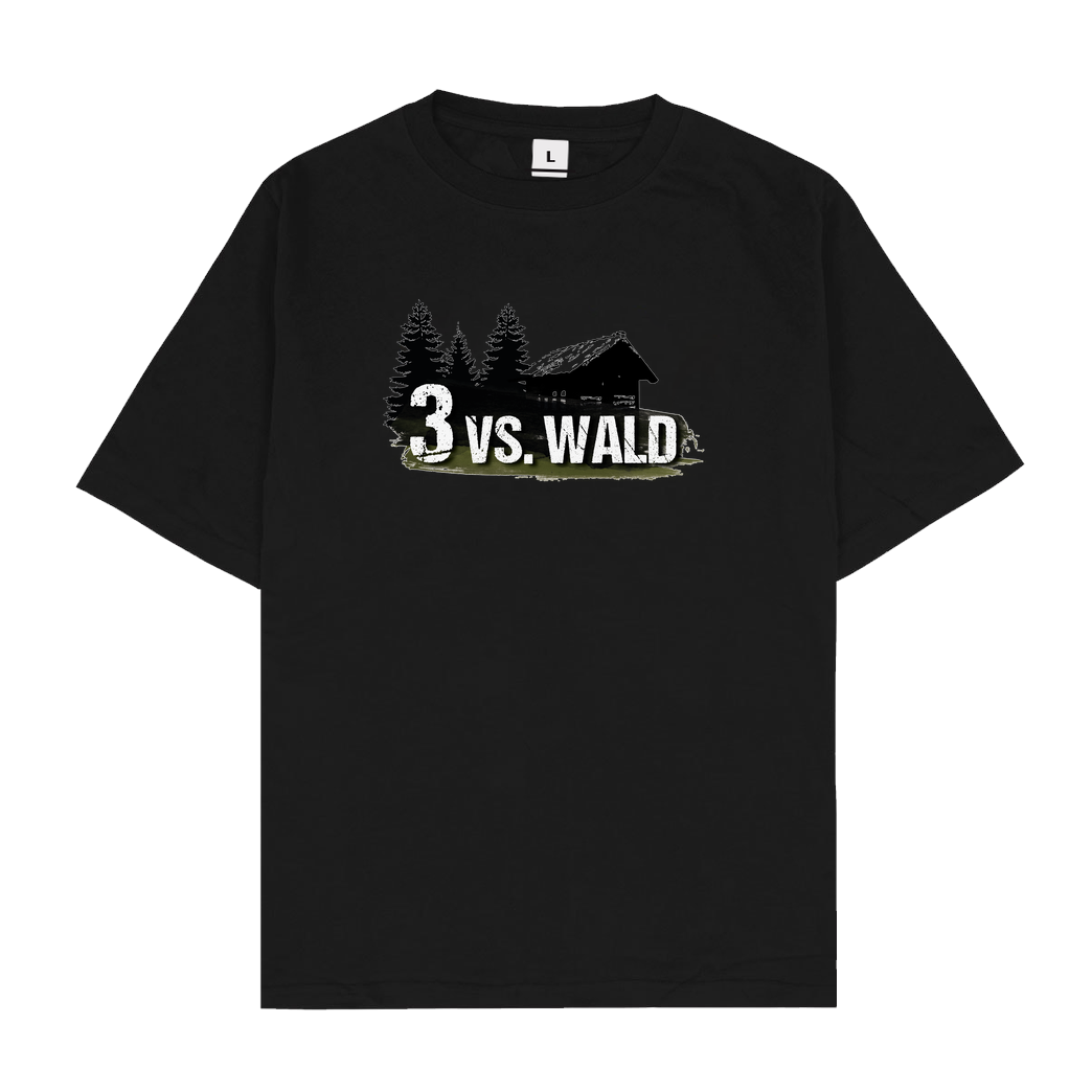 M4cM4nus M4cm4nus - 3 vs. Wald T-Shirt Oversize T-Shirt - Black