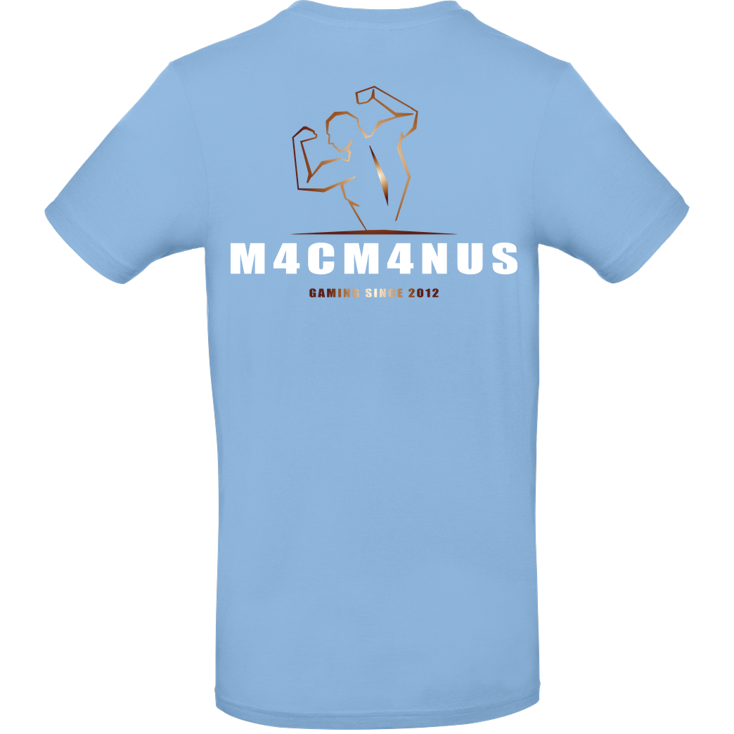 M4cM4nus M4cm4nus - Bizeps Deluxe T-Shirt B&C EXACT 190 - Sky Blue