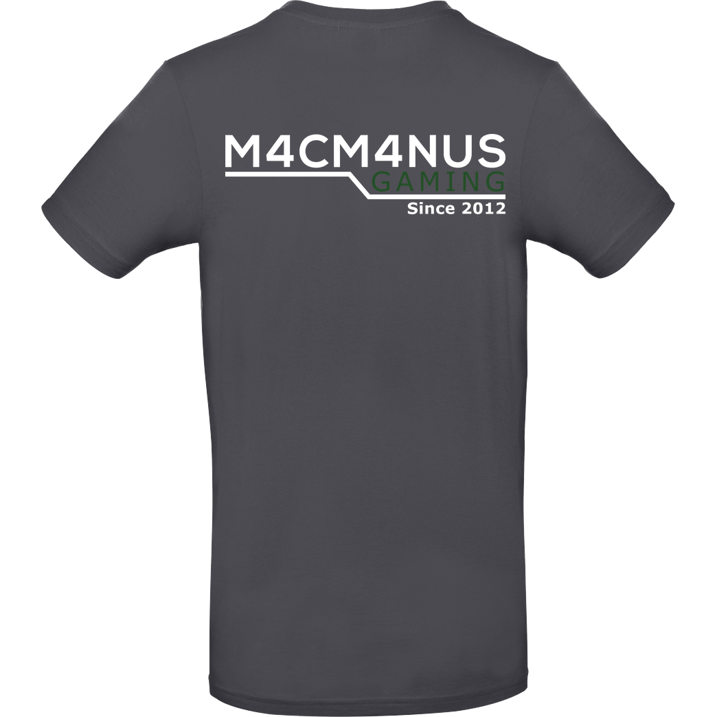 M4cM4nus M4cM4nus - Wappen und Schriftzug T-Shirt B&C EXACT 190 - Dark Grey